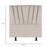 Cabeceira Cama Solteiro Box Estofada 90cm Corino bege - 2