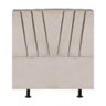 Cabeceira Cama Solteiro Box Estofada 90cm Corino bege - 3
