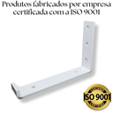 Ver imagem 2 de 2 Suportes Mão Francesa Formato L 15cm Fixo de Parede para Prateleira Aço Alta Resistência Branco