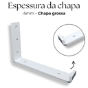 Ver mais imagens de 2 Suportes Mão Francesa Formato L 15cm Fixo de Parede para Prateleira Aço Alta Resistência Branco