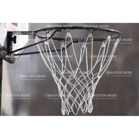 Rede de Basquete Master Nylon Fio 2.0 10 alças:Branco