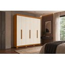 Ver imagem 3 de Guarda Roupa Vinci 6 Portas e 3 Gavetas - Cinamomo Off White - Albatroz