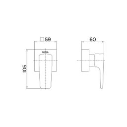 Acabamento para Registro Docol de 1/2, 3/4 ou 1" Lift Onix - 4