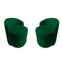 Ver imagem 2 de Kit 2 Poltronas Decorativa Yara Orgânica Bouclé Verde