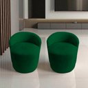 Ver mais imagens de Kit 2 Poltronas Decorativa Yara Orgânica Bouclé Verde