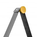 Ver imagem 2 de Espelho Decorativo Adnet Amarelo Alça Corino 60cm Redondo Alça Corino Preta