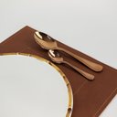 Ver imagem 3 de Faqueiro em Aço Inox - Fracalanza Pearl Cobre (24 Peças)