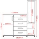 Ver imagem 3 de Cômoda Grande com Espelho Giratório 163cm Copacabana Lukaliam Freijo/off White