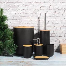 Kit 6 Peças para Lavabo Banheiro Moderno Plástico Abs Bambu - 3
