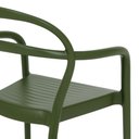 Ver imagem 3 de Cadeira Tramontina Sissi com Braços Assento Fixo Empilhável Verde Musgo 182kg