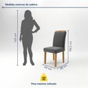 Ver imagem 4 de Conjunto Mesa de Jantar 6 Lugares Lyra 160x80cm Vidro Cinamomo Off White Grafite