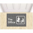 Ver imagem 1 de Tapete Capacho Divertido The Office o Escritório Decorativo.:cinza/60x40 Cm.