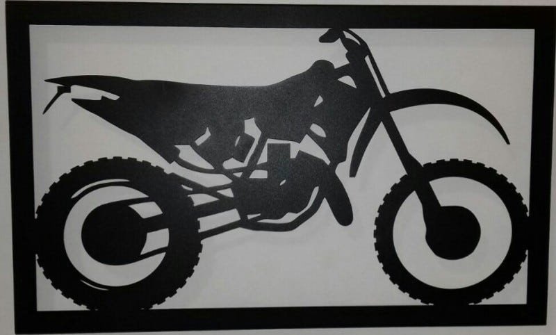 Quadro Tela Motocross Moto Motocicleta Decorar 009