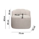 Ver mais imagens de Conjunto para Sala Sofá 1,45 e 2 Poltronas Orgânicas Plaza Bouclê Bege Sofa Store