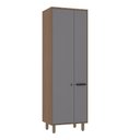Ver imagem 1 de Paneleiro 70cm 2 Portas e Porta Condimentos Aspen Luciane Móveis Vanilla com Cinza Puro