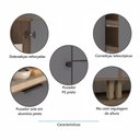Ver imagem 2 de Paneleiro 70cm 2 Portas e Porta Condimentos Aspen Luciane Móveis Vanilla com Cinza Puro