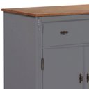 Ver imagem 2 de Balcão Buffet com 2 Portas e 1 Gavetas Pés Luis Xv 60629 Linz Móveis - Cinza/imbuia Glazer