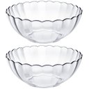 Ver imagem 1 de Conjunto 2 Tigelas Saladeiras Redondas 3 Litros Bowls de Vidro Bella Marinex