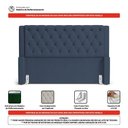 Ver imagem 3 de Cabeceira Atena para Cama Box Queen Size 160cm Capitonê com Frame Linho Azul - Desk Design