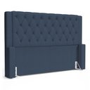Ver imagem 1 de Cabeceira Atena para Cama Box Queen Size 160cm Capitonê com Frame Linho Azul - Desk Design