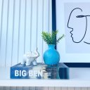 Ver imagem 2 de Decoração Sala Quarto Livro Fake + Vaso Bola + Elefante