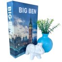 Ver imagem 1 de Decoração Sala Quarto Livro Fake + Vaso Bola + Elefante