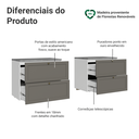 Ver imagem 5 de Rack para TV até 70 Polegadas 160cm 4 Gavetas Branco/Cinza Vik Madesa 04