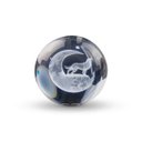 Ver imagem 4 de Luminária Abajur Globo Vidro Lobo Led Usb Enfeite Decorativo Esfera Vidro de 3d Base de Madeira