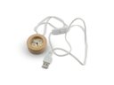 Ver imagem 6 de Luminária Abajur Globo Vidro Lobo Led Usb Enfeite Decorativo Esfera Vidro de 3d Base de Madeira