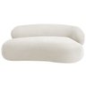 Recamier Sofá Curvo Lado Esquerdo Canadá 150cm Luxo Sala de Estar Bouclé Branco - Incasa Decor - 1