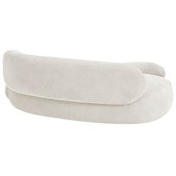 Recamier Sofá Curvo Lado Esquerdo Canadá 150cm Luxo Sala de Estar Bouclé Branco - Incasa Decor - 6