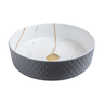 Cuba Apoio Evier Banheiro Grey And White Marble 37x13 - 2