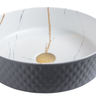 Cuba Apoio Evier Banheiro Grey And White Marble 37x13 - 4