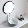 Cuba Apoio Evier Banheiro Grey And White Marble 37x13 - 1