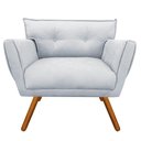 Ver imagem 1 de Poltrona Decorativa Anitta Suede Cinza - D’Rossi
