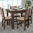 Ver imagem 2 de Mesa de Jantar Bellagio Retangular 108cm com 4 Cadeiras Clara Poliman Móveis