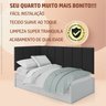 Cabeceira Cama Box 90x1.90x55 - Riscadinha Infantil - Suede Preto - 3
