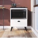 Ver imagem 1 de Balcão Com Porta Basculante Para Forno E Cooktop 4 Bocas Bogotá Art in Móveis BOGOTA Branco