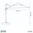 Ver imagem 5 de Kit Ombrelone Tulum Grafite ou Fendi - com Base Hdpe 150 Litros - Rivatti