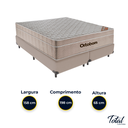Ver imagem 3 de Cama Box Baú Bipartido Queen Bege e Colchão Airtech Springpocket Molas Ensacadas Ortobom