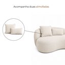 Ver imagem 3 de Sofá Orgânico com 2 Almofadas Valen 156cm Bouclé Off White - Sallar Home