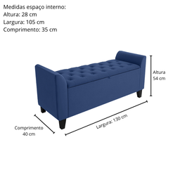 Recamier Baú Barcelona Casal 130cm - 4