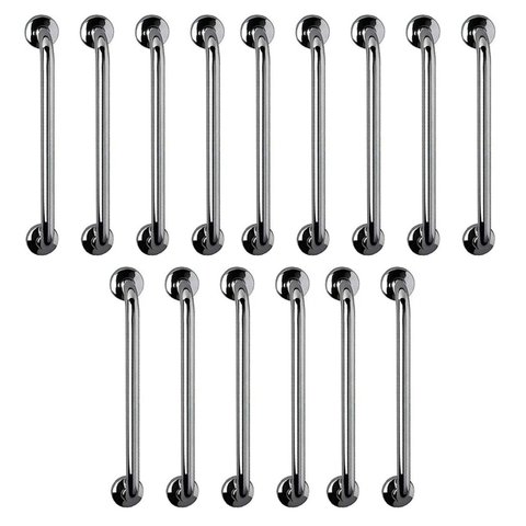 Barra de Apoio 60cm Aço Inox Kit 15 Unidades Banheiro Box Idoso Gestante Deficiente Escada Suporte C