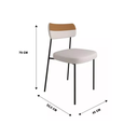 Ver imagem 3 de Kit 2 Cadeiras para Sala de Jantar e Cozinha Melissa em Aço