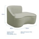 Ver imagem 5 de Kit Divã Recamier Orgânico Marrocos 150cm Lado Direito e 2 Poltronas Amore Bouclé