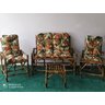 Conjunto Bambu Namoradeira, 2 Cadeiras + 1 Mesa de Centro com Almofadas para Área - 1