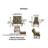 Conjunto Bambu Namoradeira, 2 Cadeiras + 1 Mesa de Centro com Almofadas para Área - 4