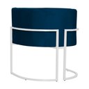 Ver imagem 5 de Kit 02 Poltrona Luana Veludo Azul Marinho Base Branca - Fm