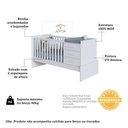 Ver imagem 3 de Berço Multifuncional Beni 4 em 1 com 3 Gavetas Branco Brilho - Móveis Peroba