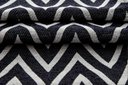 Ver imagem 5 de Tapete Para Sala ou Quarto 2,50M x 1,32M Antiderrapante Chevron Zig Zag Preto e Cinza